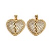 Brass Micro Pave Cubic Zirconia Pendants ZIRC-I367-07G-11-1