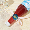 Brass Wax Seal Stamps with Rosewood Handle AJEW-WH0412-0058-5