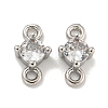 Rack Plating Brass Pave Clear Cubic Zirconia Links KKB-L215-047B-P-1