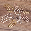 Brass Hair Combs Findings OHAR-PW0001-387-C-2