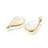 Natural White Shell & Epoxy Resin Pendants KK-E794-02G-01-2