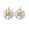 304 Stainless Steel Rhinestone Pendants STAS-Z166-24P-11-1
