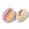 Printed Natural Cowrie Shell Beads SSHEL-R047-01-A10-3