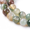 Natural Striped Agate/Banded Agate Beads Strands G-G582-6mm-49-3