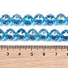Transparent Electroplate Glass Beads Strands EGLA-N002-34C-B13-3