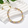Long-Lasting Plated Brass Beads Slider Bracelets for Women BJEW-K268-03-1