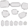 6Pcs 6 Styles 304 Stainless Steel Pendant Cabochon Settings STAS-TA0005-71P-1