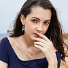 4Pairs Brass Micro Pave Clear Cubic Zirconia Leverback Earring Findings KK-BBC0021-97P-6