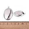 Electroplate Natural Paua Shell Pendants SSHEL-Q100-15P-3