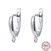 Rhodium Plated 925 Sterling Silver Leverback Earrings X-STER-K168-003P-1