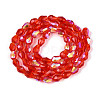 Transparent Electroplate Glass Beads Strands EGLA-N023-6x8mm-A04-2