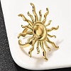 304 Stainless Steel Open Cuff Ring for Women RJEW-B109-01G-04-1