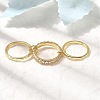 Brass Micro Pave Cubic Zirconia Finger Rings RJEW-P166-01A-G-1