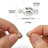 10Pcs Round Brass Magnetic Clasps with Loops KK-FS0001-34S-4