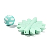 23Pcs Sunflower & Round Silicone Focal Beads SIL-L005-01E-3