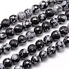 Natural Snowflake Obsidian Beads Strands G-G542-10mm-23-1