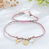 Religion Brass & Natural Shell Charm Bracelets KR4902-5-1