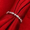 Romantic Korean Style Brass Cubic Zirconia Finger Rings for Valentine's Day RJEW-BB00555-01-4