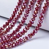 Electroplate Glass Beads Strands EGLA-A034-P6mm-B04-1