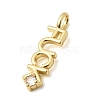 Brass Micro Pave Cubic Zirconia Pendants KK-C255-26G-2