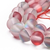 Synthetic Moonstone Beads Strands G-R375-8mm-A17-1