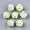 Transparent Crackle Acrylic Round Beads Strands X-CCG-R002-12mm-07-2