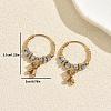 Twist Brass Hoop Earrings for Women UG4037-3