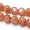 Natural Gemstone Sunstone Round Beads Strands G-E251-34-6mm-2