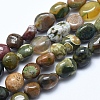 Natural Ocean Jasper Beads Strands X-G-E483-39A-1