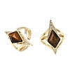 Brass Micro Pave Cubic Zirconia Cuff Rings for Women GG-CBA7610-11G-01-4