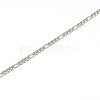 304 Stainless Steel Figaro Chain Necklace Making STAS-K168-03P-2
