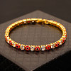 Brass & Clear Cubic Zirconia & Resin Evil Eye Tennis Bracelets for Women FS-WG6CA97-21-1