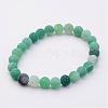 Natural Weathered Agate(Dyed) Stretch Beads Bracelets BJEW-JB02513-03-1