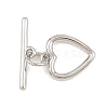 Heart Brass Toggle Clasps KK-G548-43P-03-1