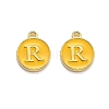 Golden Plated Alloy Enamel Charms ENAM-Q437-13R-1