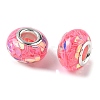 Transparent Resin Rondelle European Beads RESI-S023-31-2