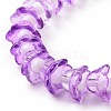 Transparent Glass Beads Strands LAMP-H061-01A-01-4
