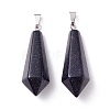 Synthetic Blue Goldstone Pointed Pendants G-I314-02P-08-2