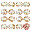 15Pcs 1-Hole Zinc Alloy Shank Buttons BUTT-MA0001-13C-1