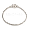 2.5mm Brass European Style Round Snake Chain Bracelets for Jewelry Making BJEW-P338-02P-1