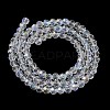 Electroplate Transparent Glass Beads Strands LS-EGLA-A035-T6mm-L19-2