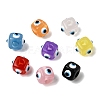 Resin Evil Eye European Beads RESI-A021-1