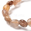 Natural Rutilated Quartz Bead Stretch Bracelets BJEW-K213-38-3