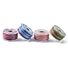 25 Rolls 25 Colors Round Segment Dyed Waxed Polyester Thread String YC-YW0001-02A-5