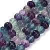Natural Fluorite Carved Beads Strands G-L634-O02-01-2