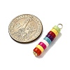 Dyed Synthetic Turquoise Column Pendants PALLOY-JF04536-02-2