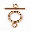 Ion Plating(IP) 304 Stainless Steel Toggle Clasps X-STAS-G130-39G-1