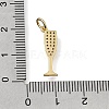Brass Micro Pave Clear Cubic Zirconia Pendants CU-CBAEEA8-15A-G-3