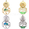 16Pcs 4 Styles Zinc Alloy Enamel Box Handles FIND-GF0005-47-1