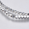 Electroplate Non-magnetic Synthetic Hematite Bead Strands G-K237-08K-2